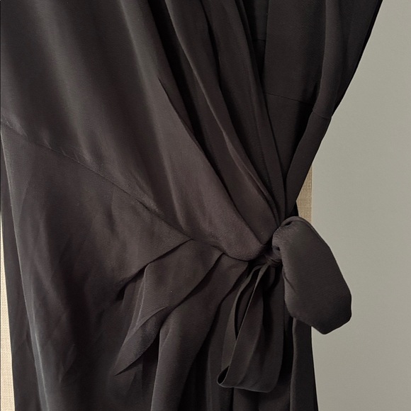 All Saints size 10 Elegant Black Sleeveless wrap Dress - Picture 3 of 6